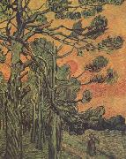Vincent Van Gogh, Pine Trees against a Red Sky with Setting Sun (nn04)